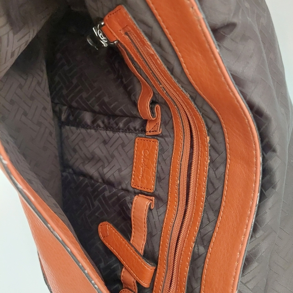 Cole Haan Orange Leather Shoulder Bag - Picture 3 of 7